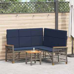 vidaXL Set de canapele reclinabile pentru grădină 164 x 164 x 112 cm imagine