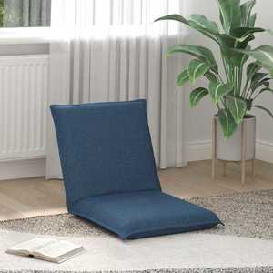 vidaXL Scaun de podea albastru 54 x 64 x 59 cm țesătură imagine