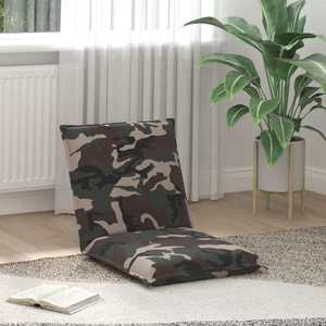 vidaXL Scaun de podea Verde Army 54 x 64 x 59 cm țesătură imagine