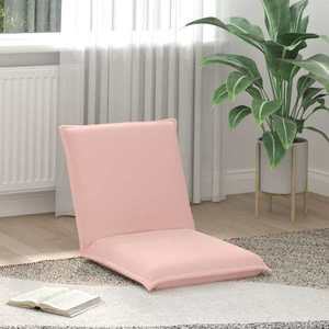 vidaXL Scaun de podea Roz 54 x 64 x 59 cm Tarfă de oaie imagine
