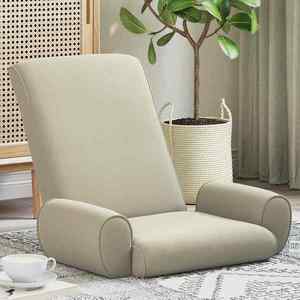 vidaXL Scaun de podea Nisipiu 68 x 51 x 56 cm Catifea texturată imagine