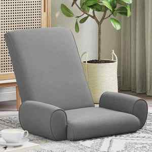 vidaXL Scaun de podea Gri închis 68 x 51 x 56 cm Catifea texturată imagine