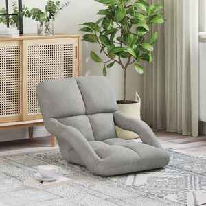 vidaXL Scaun de podea Gri deschis 58 x 62 x 58 cm Catifea imagine
