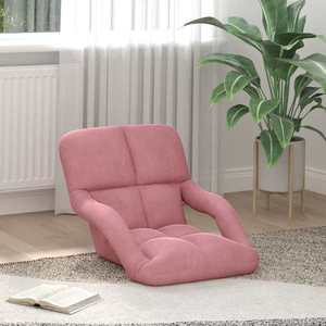 vidaXL Scaun de podea Roz 58 x 62 x 58 cm Catifea imagine