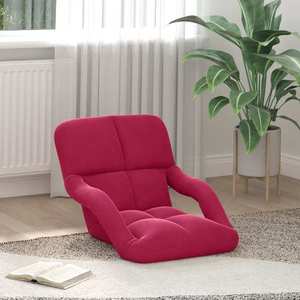vidaXL Scaun de podea Roșu Vin 58 x 62 x 58 cm Catifea imagine