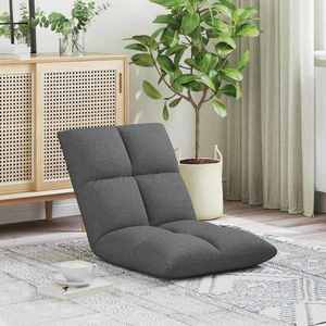 vidaXL Scaun de podea Gri închis 50 x 61 x 57 cm țesătură imagine