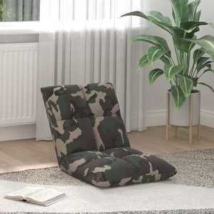 vidaXL Scaun de podea Verde Army 50 x 61 x 57 cm țesătură imagine