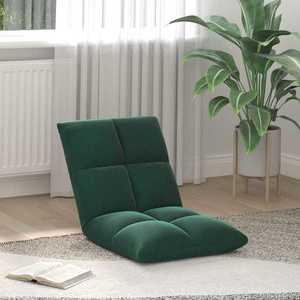 vidaXL Scaun de podea Verde închis 50 x 61 x 57 cm Catifea imagine