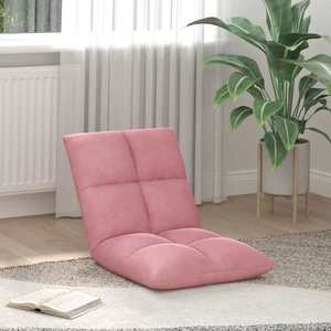 vidaXL Scaun de podea Roz 50 x 61 x 57 cm Catifea imagine