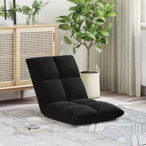 vidaXL Scaun de podea Negru 50 x 61 x 57 cm Catifea imagine