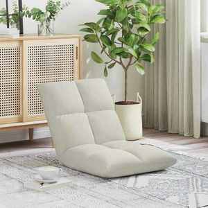 vidaXL Scaun de podea Crem 50 x 61 x 57 cm Catifea imagine
