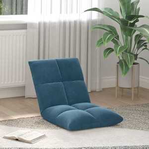 vidaXL Scaun de podea albastru 50 x 61 x 57 cm Catifea imagine
