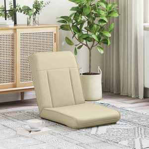 vidaXL Scaun de podea Crem 50 x 73 x 60 cm Piele artificială imagine