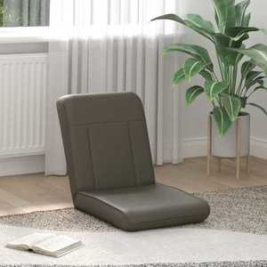 vidaXL Scaun de podea Gri 50 x 73 x 60 cm Piele artificială imagine