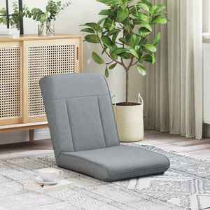 vidaXL Scaun de podea Gri deschis 50 x 73 x 60 cm țesătură imagine