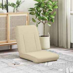 vidaXL Scaun de podea Crem 50 x 73 x 60 cm țesătură imagine