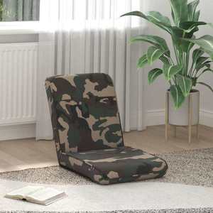 vidaXL Scaun de podea Verde Army 50 x 73 x 60 cm țesătură imagine