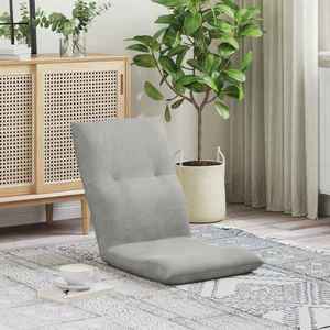 vidaXL Scaun de podea Gri deschis 46 x 50 x 61 cm Catifea imagine