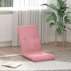 vidaXL Scaun de podea Roz 46 x 50 x 61 cm Catifea imagine