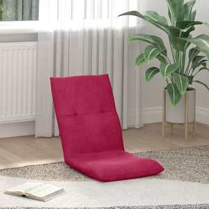 vidaXL Scaun de podea Roșu Vin 46 x 50 x 61 cm Catifea imagine