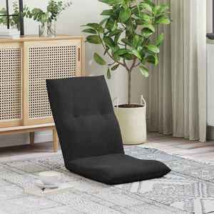 vidaXL Scaun de podea Negru 46 x 50 x 61 cm Catifea imagine