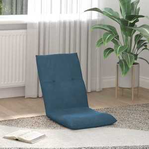 vidaXL Scaun de podea albastru 46 x 50 x 61 cm Catifea imagine