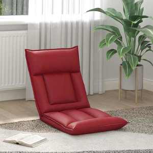 vidaXL Scaun de podea Roșu Vin 55 x 61 x 70 cm Piele artificială imagine