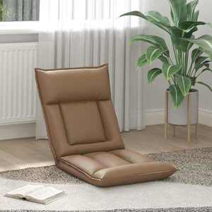 vidaXL Scaun de podea Cappuccino 55 x 61 x 70 cm Piele artificială imagine