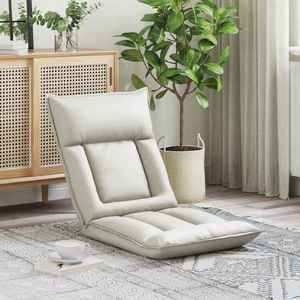 vidaXL Scaun de podea Alb 55 x 61 x 70 cm Piele artificială imagine