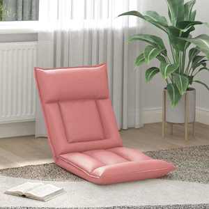 vidaXL Scaun de podea Roz 55 x 61 x 70 cm Piele artificială imagine