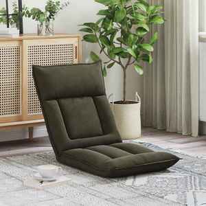 vidaXL Scaun de podea Verde Army 55 x 61 x 70 cm țesătură imagine