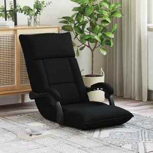 vidaXL Scaun de podea Negru 66 x 66 x 80 cm țesătură imagine
