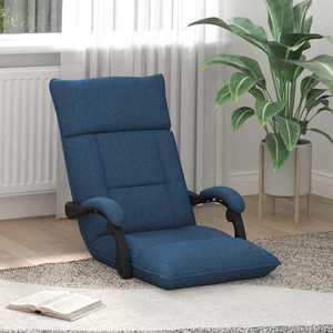 vidaXL Scaun de podea albastru 66 x 66 x 80 cm țesătură imagine