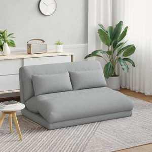 vidaXL Scaun de podea Gri deschis 110 x 82 x 55 cm țesătură imagine