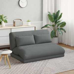 vidaXL Scaun de podea Gri închis 110 x 82 x 55 cm țesătură imagine