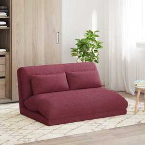 vidaXL Scaun de podea Roșu Vin 110 x 82 x 55 cm țesătură imagine