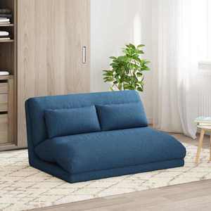 vidaXL Scaun de podea albastru 110 x 82 x 55 cm țesătură imagine