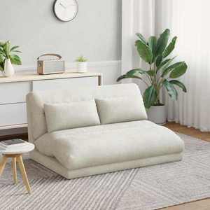 vidaXL Scaun de podea Crem 110 x 82 x 55 cm Catifea imagine