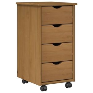 vidaXL Cabinet mobil Maro miere 34 x 39 x 65, 5 cm Lemn de pin masiv imagine