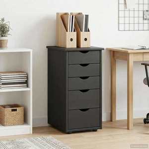 vidaXL Dulap Negru 34 x 39 x 61, 5 cm Lemn de pin masiv imagine