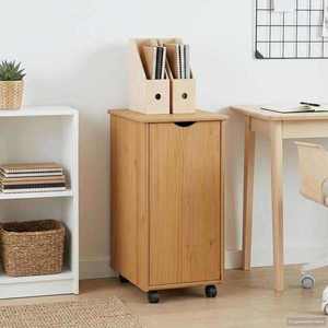 vidaXL Cabinet mobil Maro miere 34 x 39 x 65, 5 cm Lemn de pin masiv imagine