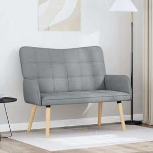 vidaXL Canapea cu două locuri Gri deschis 115 x 61 x 87 cm țesătură imagine