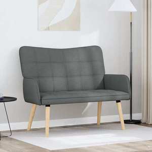 vidaXL Canapea cu două locuri Gri închis 115 x 61 x 87 cm țesătură imagine