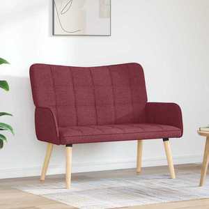vidaXL Canapea cu două locuri bordo 115 x 61 x 87 cm țesătură imagine