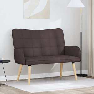vidaXL Canapea cu două locuri Maro închis 115 x 61 x 87 cm țesătură imagine