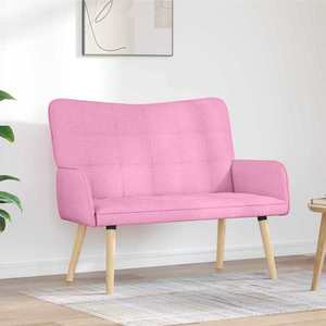 vidaXL Canapea cu două locuri Roz 115 x 61 x 87 cm țesătură imagine
