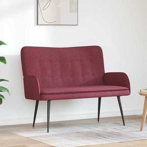 vidaXL Canapea cu 2 locuri bordo 115 x 61 x 87 cm țesătură imagine