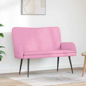 vidaXL Canapea cu 2 locuri Roz 115 x 61 x 87 cm țesătură imagine