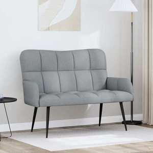 vidaXL Canapea cu două locuri Gri deschis 115 x 61 x 87 cm țesătură imagine