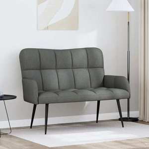 vidaXL Canapea cu două locuri Gri închis 115 x 61 x 87 cm țesătură imagine